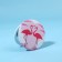 Flaming folding mirror, d = 7.5 cm, pink color