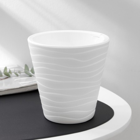 Kashpo for flowers with an insert "Valencia", 2 l, white color-1