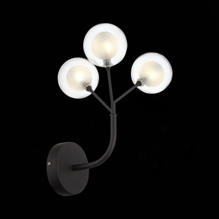 Sconces st. SL376.401.03. Demele. 3x2 W, G4 LED, 15x20 cm, black color-3