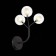 Sconces st. SL376.401.03. Demele. 3x2 W, G4 LED, 15x20 cm, black color