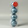 Set of balls plastic D-5.5 cm, 4 pcs "New Year's fun" Christmas trees strip, blue