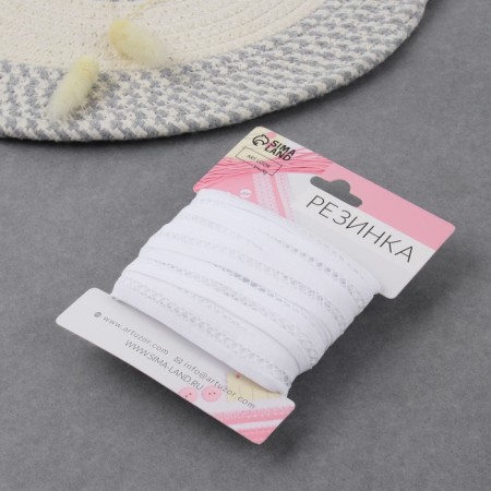 Decorative gum, 13 mm, 10 ± 1 m, white color-1