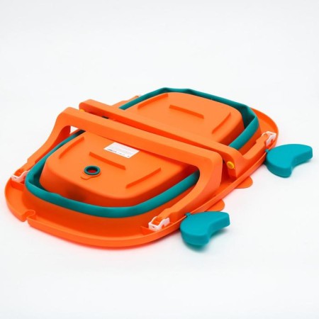 Bath -folding bath with drain, "crab", 67 cm., Biryuza/orange color-6