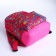 Baby backpack with zipper, external pocket, reflective strip, pink color