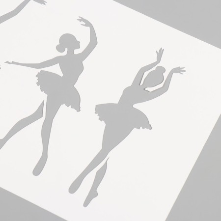 Plastic stencil "Ballerins", 16x24 cm-2