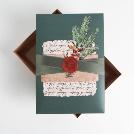 Folding “Parcel” box, 30 x 20 x 9 cm, new year-4