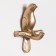 Nast-light decor "pigeon", 10.5 x 7 cm, gold