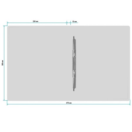 A folder with a spring -resource A4, 500 microns, a root of 15 mm, calligrata, up to 100 sheets, white-3