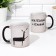 Sublimation mug "Dop and leave", chameleon, black color, volume 320 ml