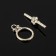Castle-Toggl "Flower" with leaves, 21 × 14 mm (set 2 pcs.), The color of black silver