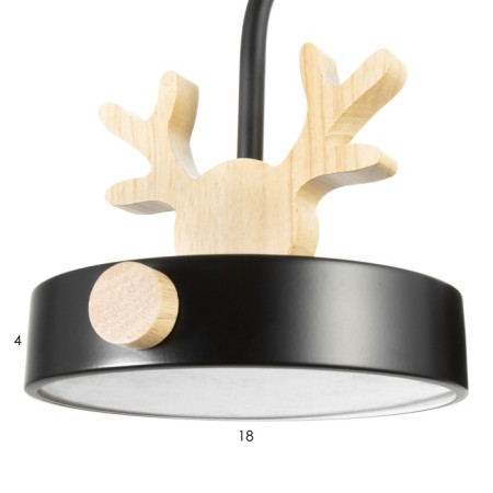 Bra "Deer Piartti" LED 12W 4000K Black 15x26x16cm-4