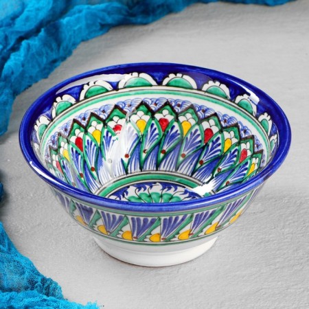 Rishtan ceramics "Patterns", 18 cm, big, mix