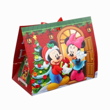 New Year. Gift box, folding, "Happy New Year", 27x23x15 cm, Mickey Mouse-3