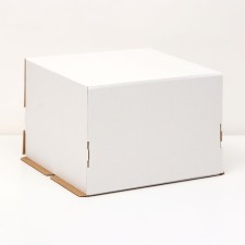 Box for cake, white, 26.5 x 26.5 x19 cm