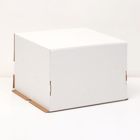 Box for cake, white, 26.5 x 26.5 x19 cm