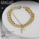 Bracelet Metal “Chain” Two threads cross, color gold, 17 cm