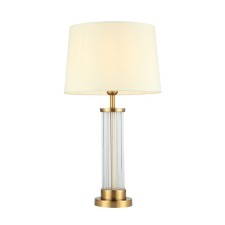 Лампа настольная Gerhort G32145/1T BRS+CL WT, 1х40Вт, E27, 68х38х38 см, цвет бронза