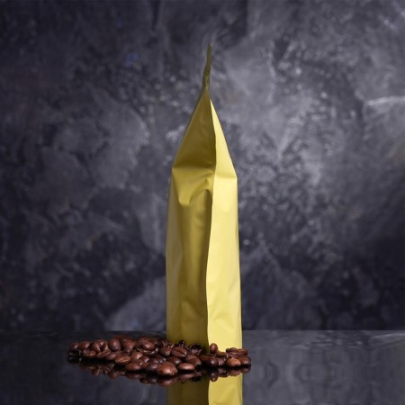 Package doy-pack, matte, yellow, 14 x 20 x 4 cm-1