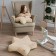 Decorative pillow "Starc", size 65x65x20 cm, cream color