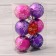 Set of balls plastic D-6 cm, 6 pcs "Snow Eide Frame" Lilac violet