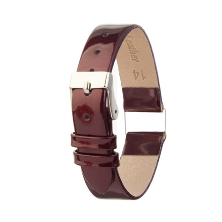Watch strap, female, 14 mm, genuine leather, purple-1