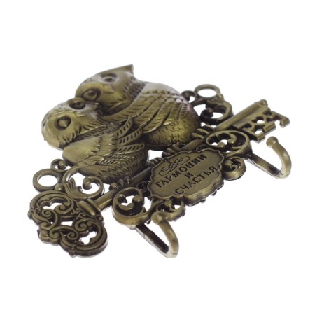 The keybox is wall -mounted "Harmony and Happiness", two owls, 8.7 x 7 cm.-4