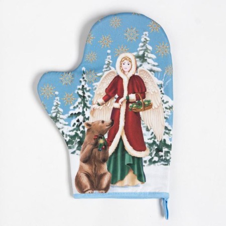 Kitchen "New Year's miracle" mittens-output 20x28cm, 19x19cm severity, 100%HL-1