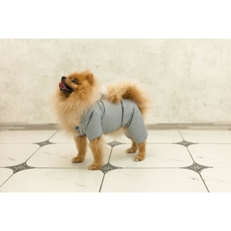 Winter overalls for animals, fleece, XL (DS 32-34, Osh 32, OG 40-44 cm), gray-15