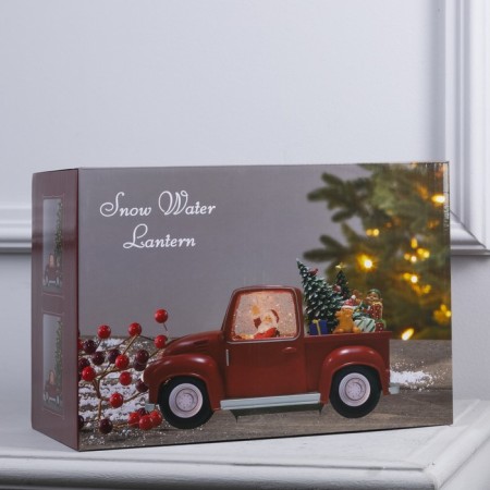LED figure "Machine with elves" 28 × 17 × 12 cm, plastic, AAX3 batteries (not complete), USB, glow warm white-5