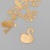 Decor for creativity plastic mirror "Crown and patterns" set 6 pcs
