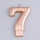 Candle for the Cake "European Giant", a number 7, 7 cm, pink gold