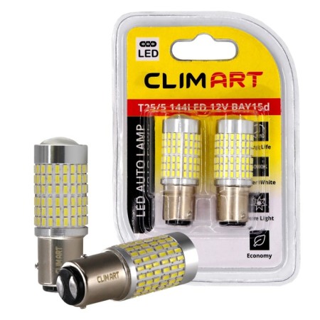 Automobile lamp LED CLIM Art T25/5, 144LLED, 12V, BAY15D (P21/5W), 2 pcs-3
