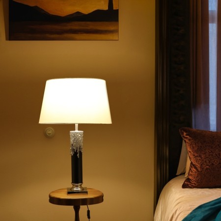 TECHNOL Lamp "White" White/black 1x40W, E27, 50x50x78 cm