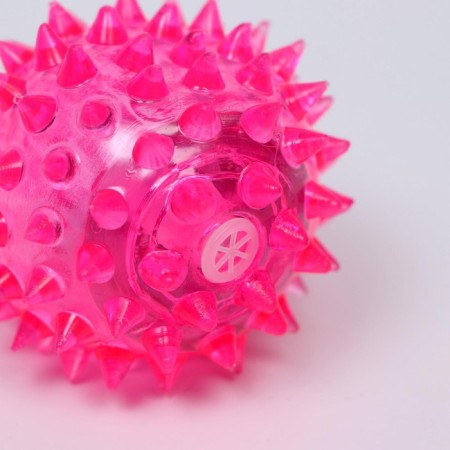 The ball glowing for dogs is medium, tpr, 5.5 cm, pink-2