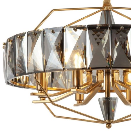 Crystal Suspended chandelier Avenue 8xe14 40W, size 62x62x63-152 cm, bronze color-1