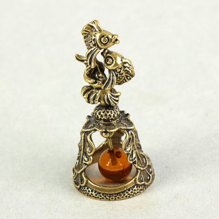 Bool of the brass "Zodiac sign. Fish", amber-2