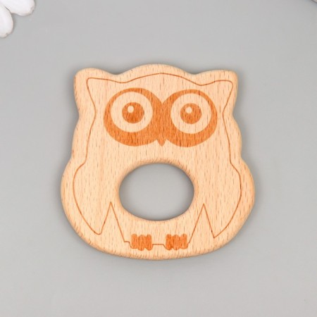Decor for creativity wood "owl" 7.1x6.8 cm