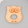 Decor for creativity wood "owl" 7.1x6.8 cm