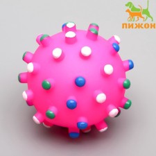 Bacteria squeak toy for dogs, 6.3 cm, pink