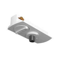Connector for the track system Technical TRA011-1-A-W, 8.2x3.2x2.05 cm, white color
