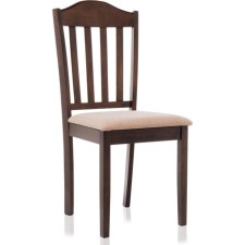 Wooden stool Midea array of gvee/fabric, nut/beige 43x48x94 cm