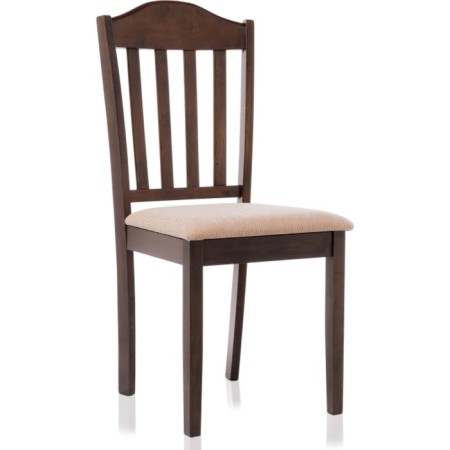 Wooden stool Midea array of gvee/fabric, nut/beige 43x48x94 cm