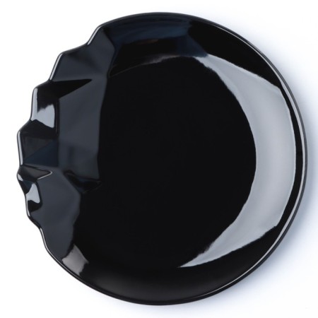 Ceramic “Obsidian” plate, 17 cm, black color-1