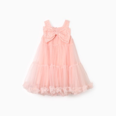 Children's elegant dress KAFTAN Growth 110, peach-4