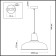 BITS 1x60W E27 Susception White 35x35cm