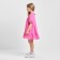 Children's dress with KAFTAN collar, size 32 (110-116 cm), bright pink color