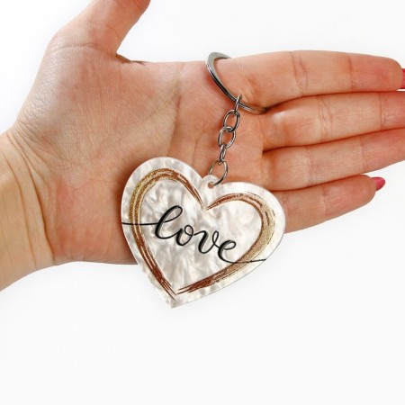 Acrylic key a keychain "Love", 5.2 x 6 cm-5