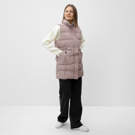 Warmed female vest, beige color, size 44-1