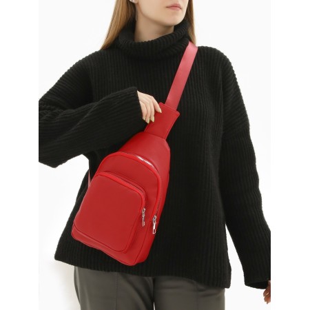 Backpack-sling, 18*5.5*29 cm, lightning department, 1 n/pocket, burgundy-2