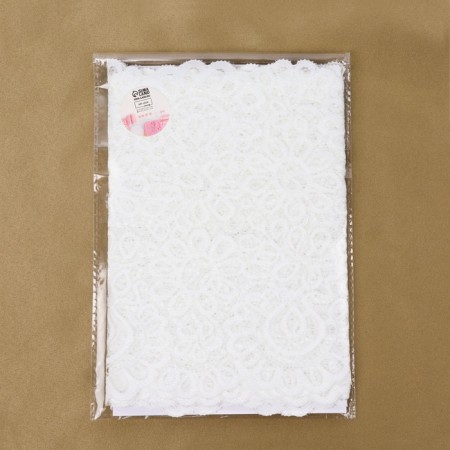 Lace elastic fabric, 190 mm × 2.7 ± 0.5 m, milk color-4